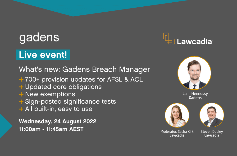 Whats new - Gadens Breach Manager